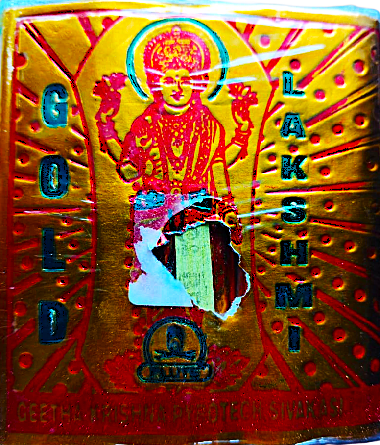 4" Gold Lakshmi Crackers